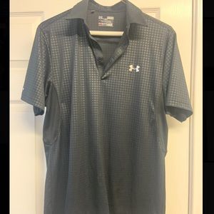 Under armor short sleeve black medium collar shirt